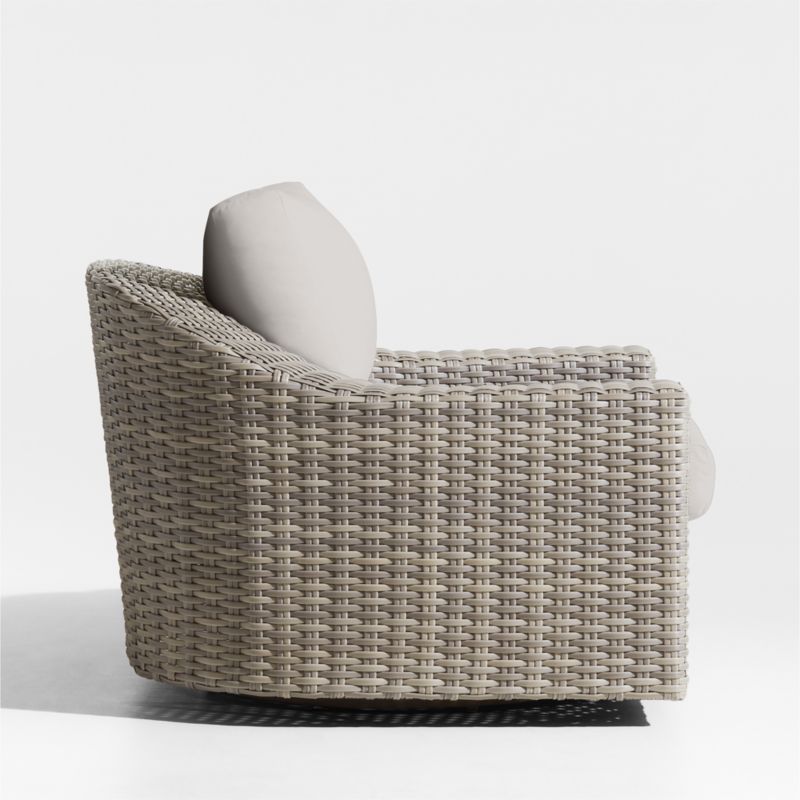 Abaco Resin Wicker Outdoor Swivel Lounge Chair with Cast Silver Sunbrella ® Cushions - image 7 of 9