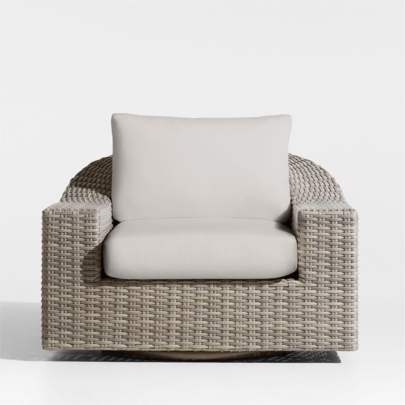 Abaco Resin Wicker Outdoor Swivel Lounge Chair with Cast Silver Sunbrella ® Cushions - image 6 of 9