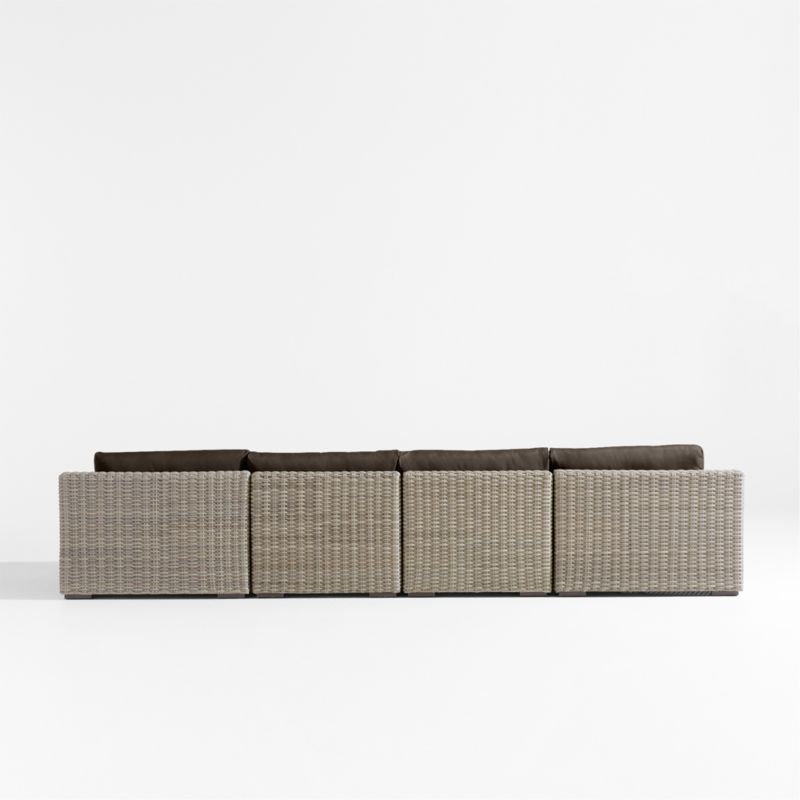 Abaco Resin Wicker Double Chaise Outdoor Sectional Sofa with Canvas Java Sunbrella ® Cushions - image 8 of 8