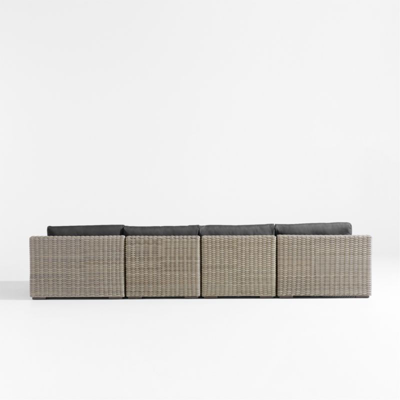 Abaco Resin Wicker Double Chaise Outdoor Sectional Sofa with Cast Charcoal Sunbrella ® Cushions - image 9 of 9