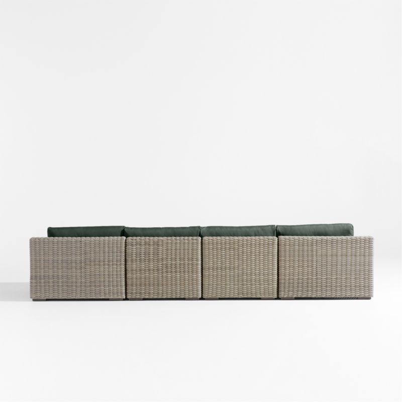 Abaco Resin Wicker Double Chaise Outdoor Sectional Sofa with Cast Ivy Sunbrella ® Cushions - image 8 of 8