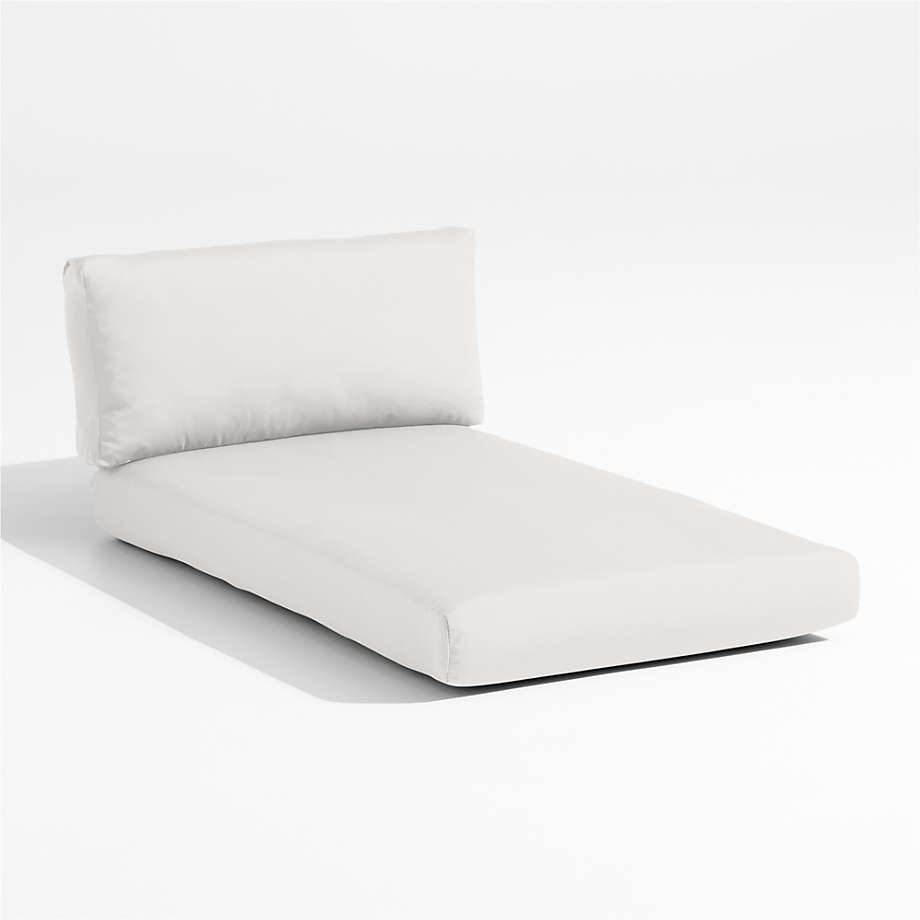 Abaco White Sunbrella Outdoor Left/Right Arm Sectional Chaise Cushion