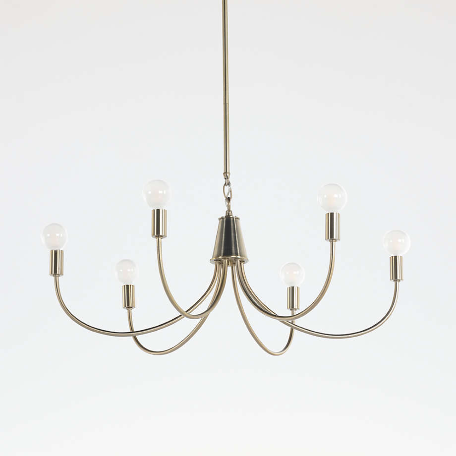 Abbe Brass Chandelier | Crate & Barrel