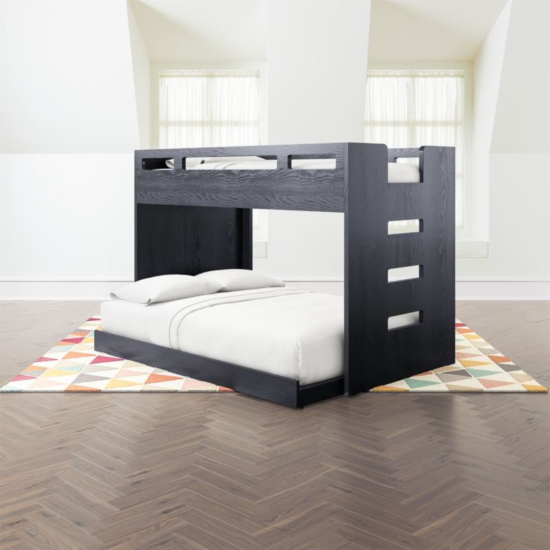 Abridged Charcoal Glaze Wood Kids Twin Over Full Bunk Bed with Right Ladder - image 2 of 6