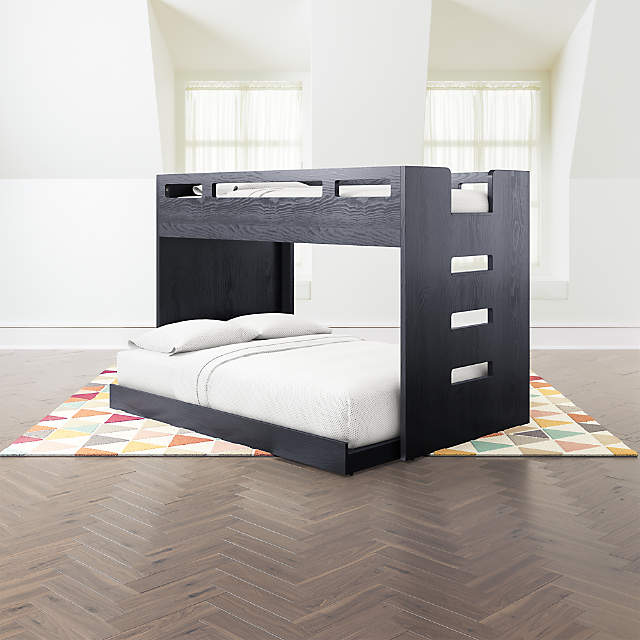 Abridged Kids Charcoal Glaze Twin Over, Twin Over Full Bunk Bed Room And Board