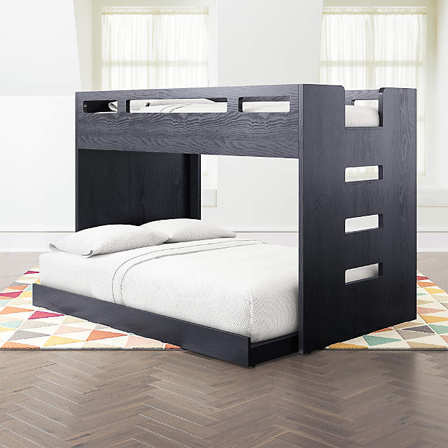 Abridged Charcoal Glaze Twin Over Full, Bunk Bed Frame Twin Over Full
