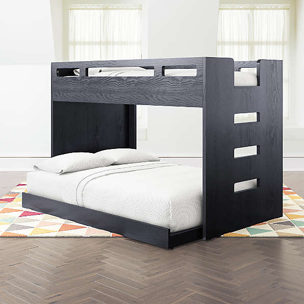 Twin Over Full Bunk Bed Crate Barrel, Gray Full Over Bunk Bedside