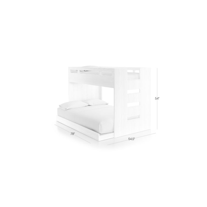 View Abridged White Glaze Wood Kids Twin Over Full Bunk Bed with Right Ladder - image 3 of 12