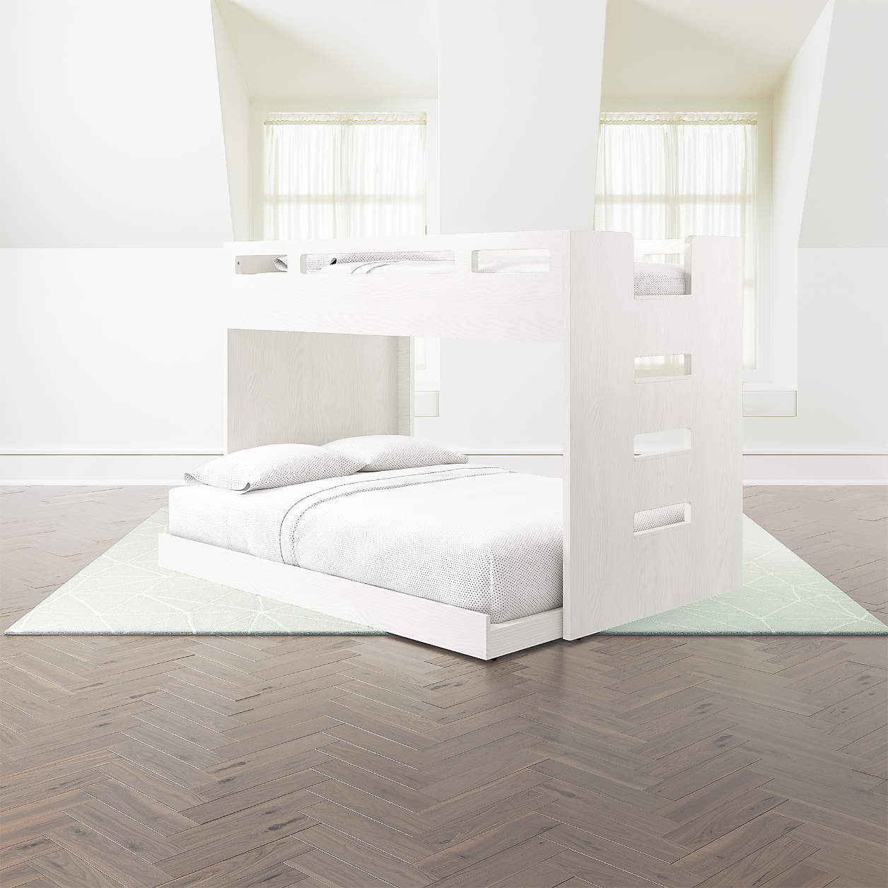 Abridged Kids White Glaze Twin Over Full Bunk Bed Crate & Kids Canada