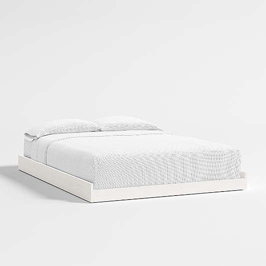 Abridged White Glaze Rolling Kids Full Bed