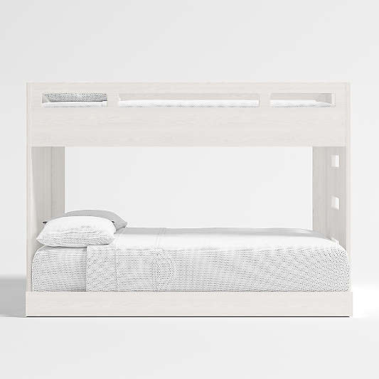 Abridged White Glaze Twin Over Full Kids Bunk Bed