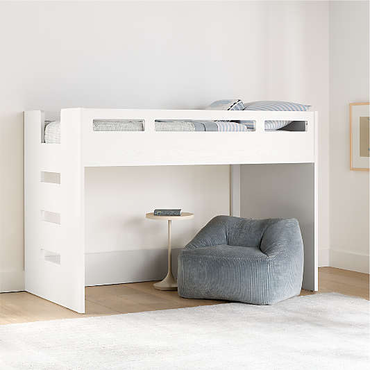 Abridged White Glaze Low Kids Loft Bed
