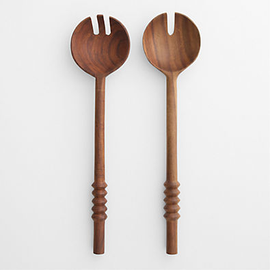View Acacia Burke Salad Servers, Set of 2 details