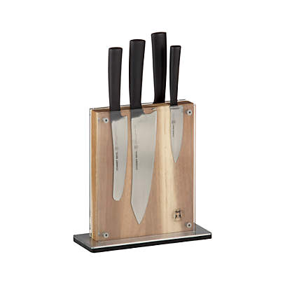 Schmidt Brothers Cutlery Acacia Downtown Knife Block