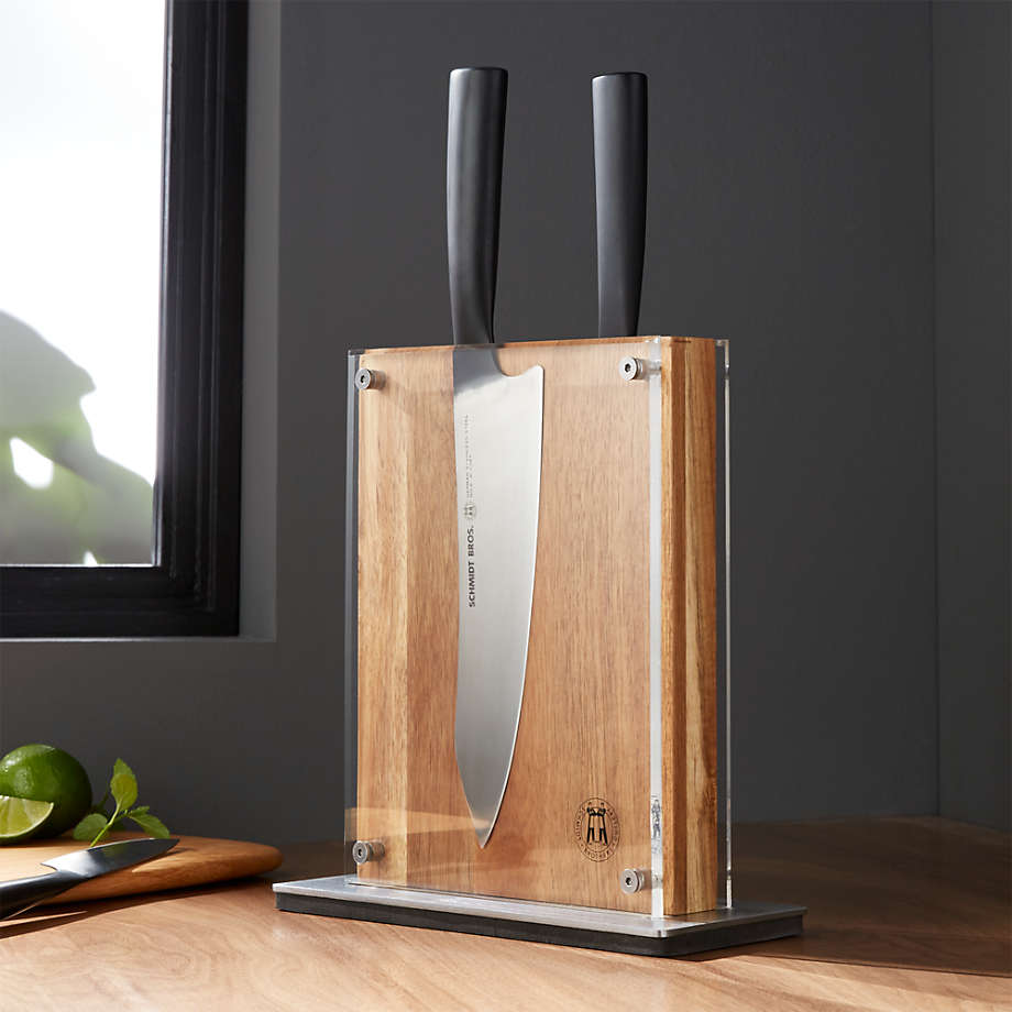 Schmidt Brothers Cutlery Acacia Midtown Knife Block