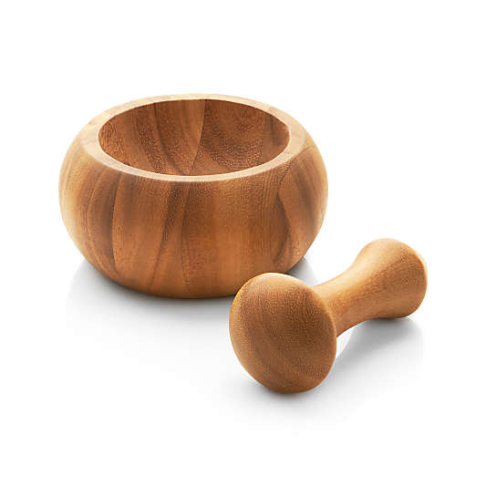 Acacia Wood Mortar and Pestle