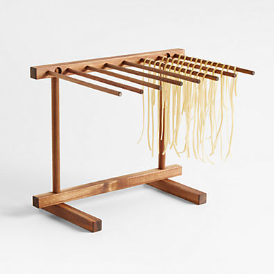 View Crate & Barrel Acacia Pasta Drying Rack details
