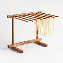 Crate & Barrel Acacia Pasta Drying Rack + Reviews | Crate & Barrel