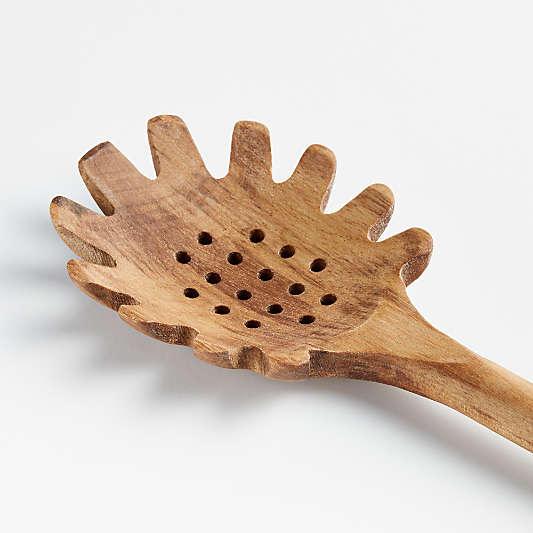 Crate & Barrel Acacia Pasta Spoon