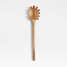 Crate & Barrel Acacia Pasta Spoon + Reviews | Crate & Barrel