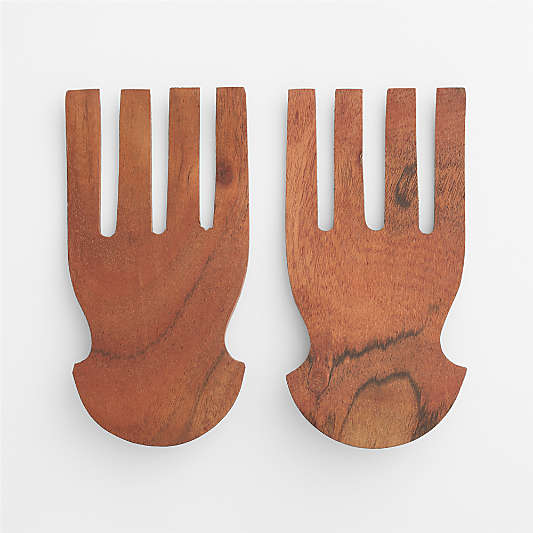 Acacia Salad Hands, Set of 2