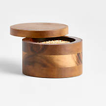 Acacia Salt Cellar + Reviews | Crate & Barrel
