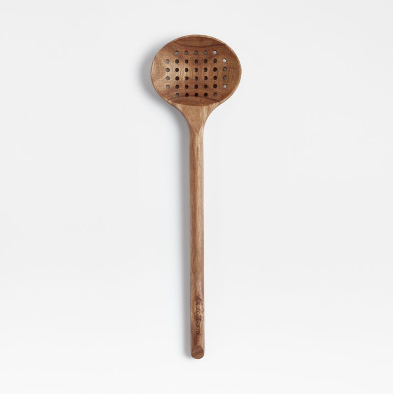 Viewing product image Crate & Barrel Acacia Slotted Spoon - image 1 of 10