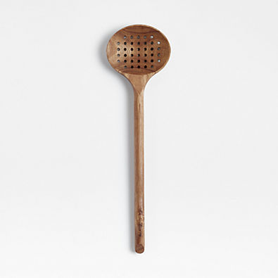 View Crate & Barrel Acacia Slotted Spoon details