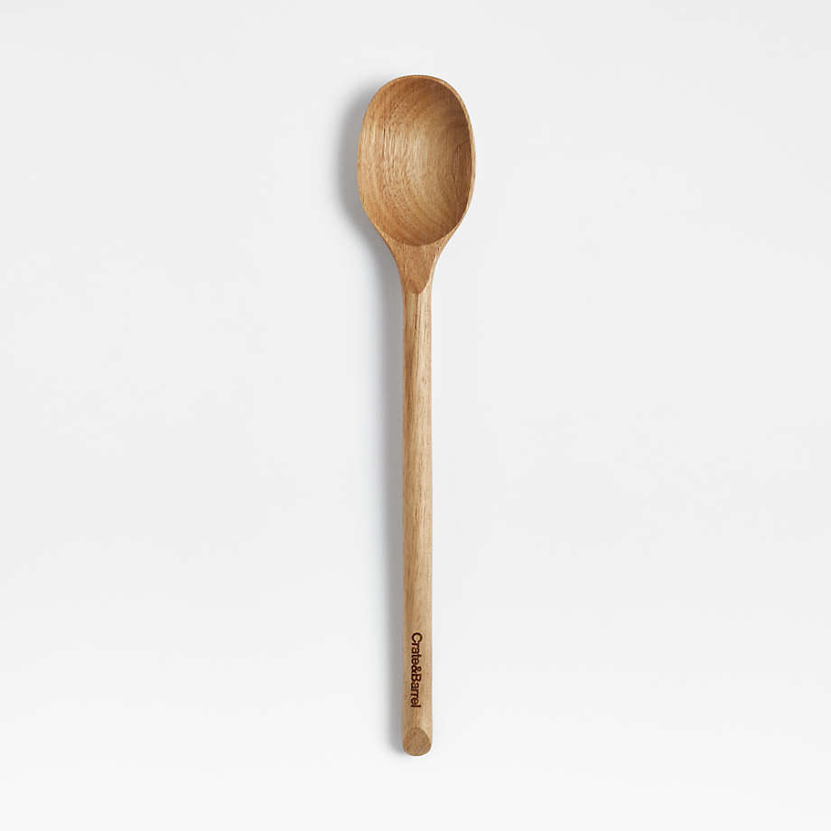 Acacia Wood Serving Spoon + Reviews Crate & Barrel