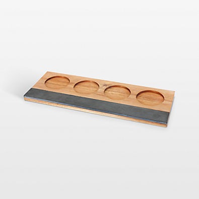 View Acacia Wood Wine Flight Board by Twine® details