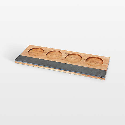 Acacia Wood Wine Flight Board by Twine®