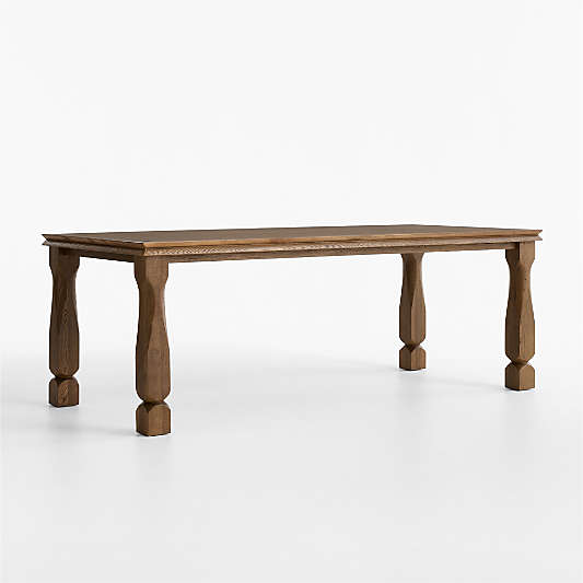 Acland 84" Warm Brown Oak Wood Dining Table