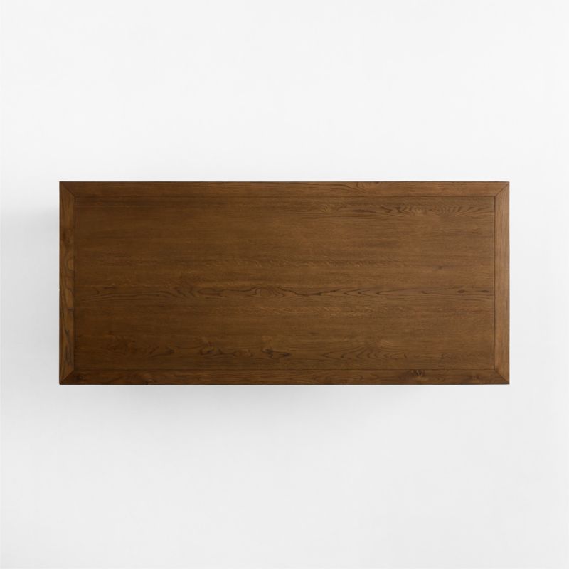 Acland 84" Warm Brown Oak Wood Dining Table - image 3 of 5