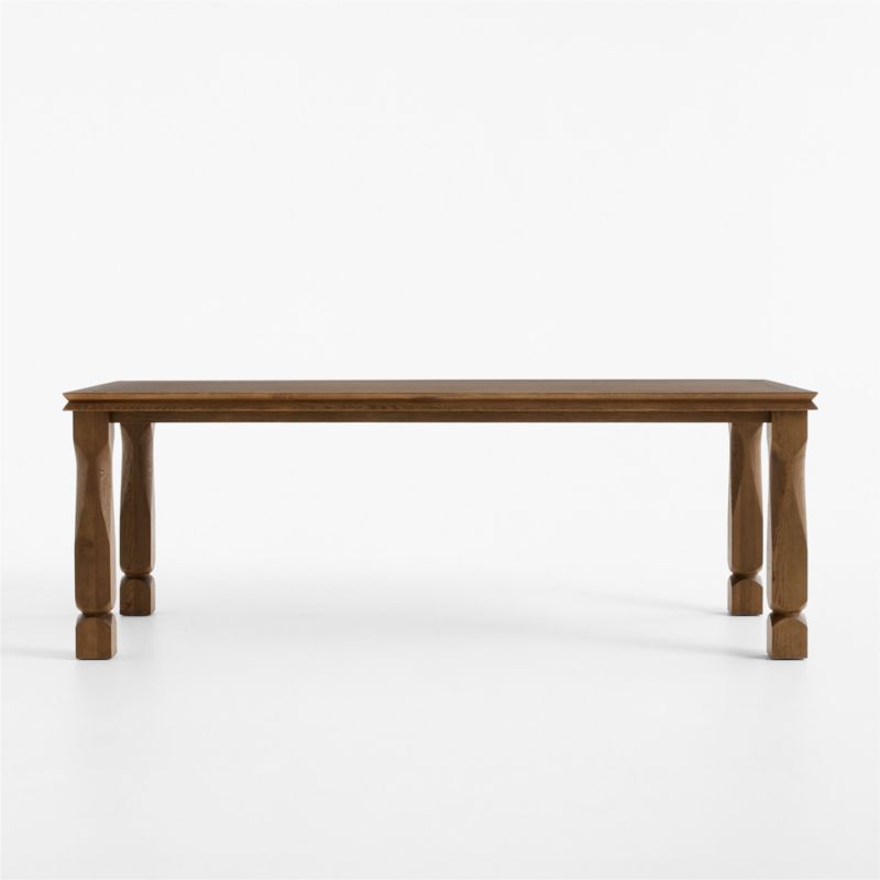 Acland 84" Warm Brown Oak Wood Dining Table - image 1 of 5