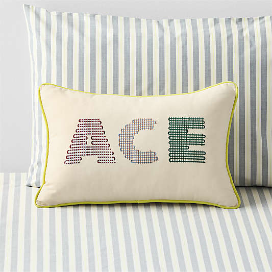 Ace Embroidered Kids Throw Pillow by Venus Williams