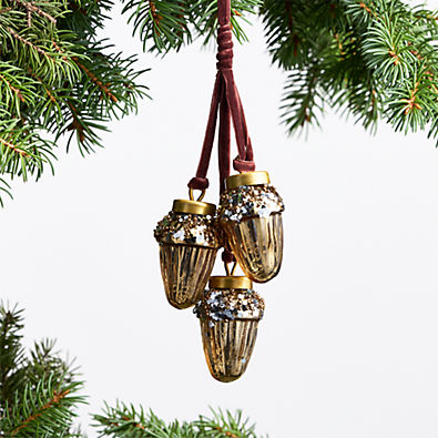 View Acorn Cluster Christmas Tree Ornament details