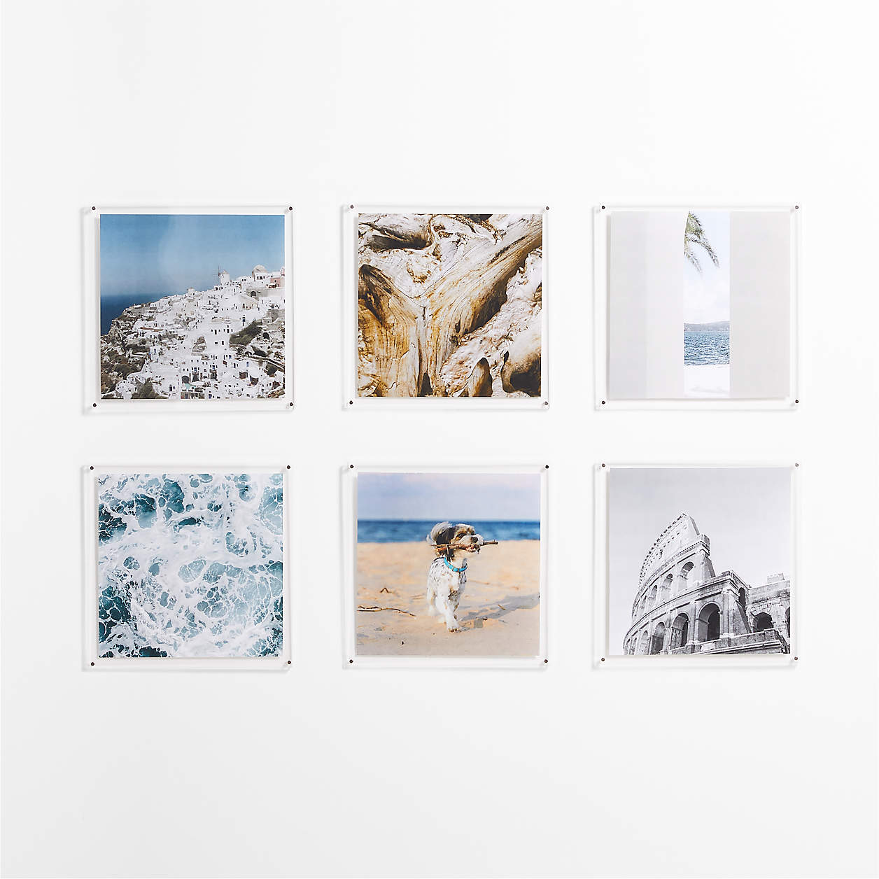 6Piece Acrylic Block 11x11 Gallery Wall Picture Frame Set