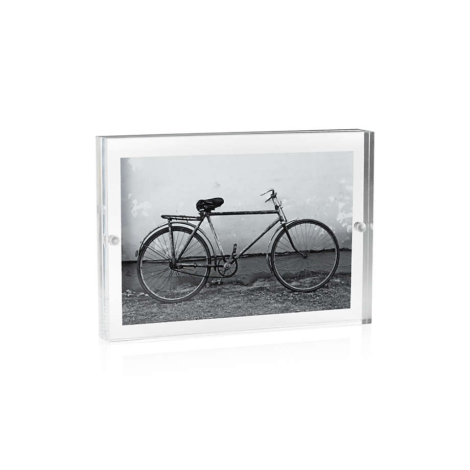 Acrylic Block Photo Frame - Black, 4x6, Tabletop