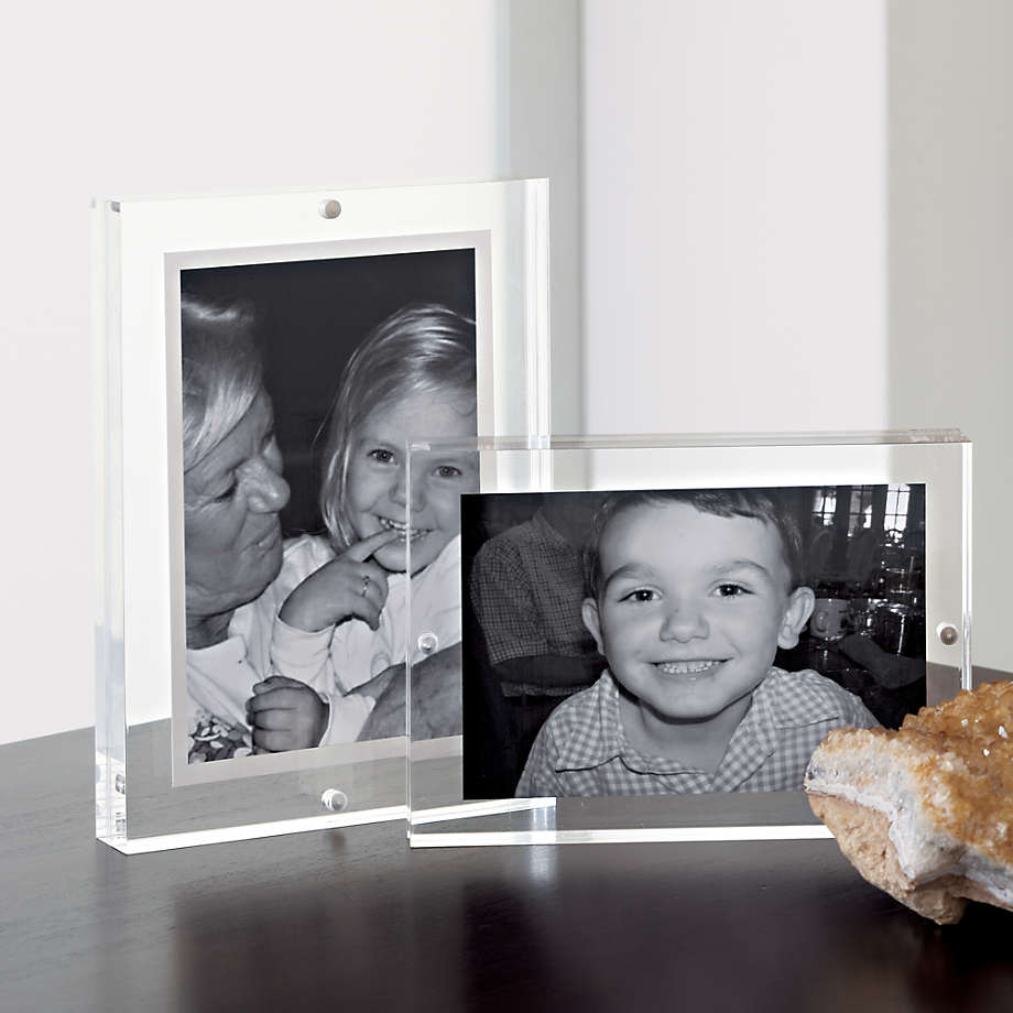 Acrylic Block Photo Frame - Clear, 4x6, Tabletop