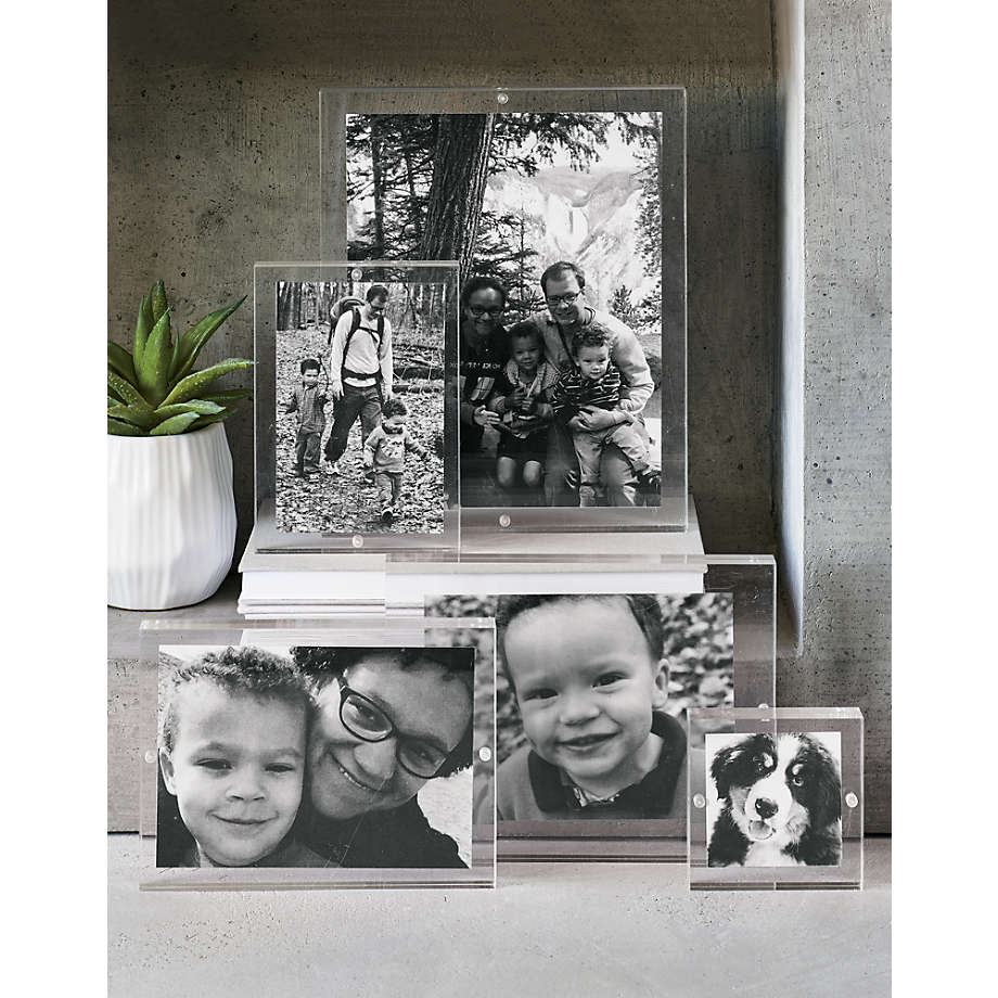 Acrylic Block Photo Frame - Gold, 4x6