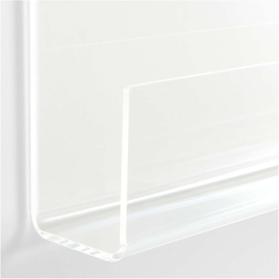Crate&Barrel Large Clear Acrylic Book Ledge | Square One