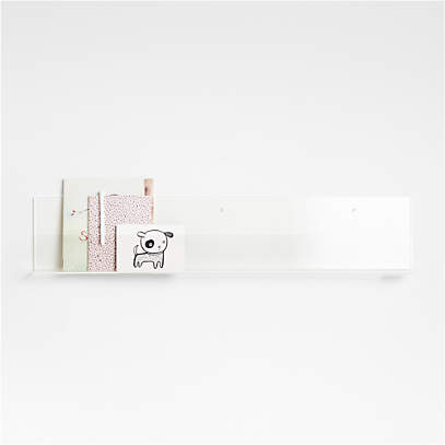 Crate&Barrel Floating Clear Acrylic Bookcase/Shelf