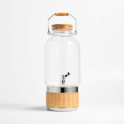Acrylic 3-Gallon Drink Dispenser with Amici Stand Set