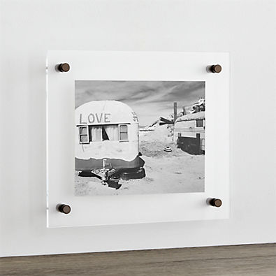 View Gunmetal 12"x14" Floating Acrylic Wall Frame details