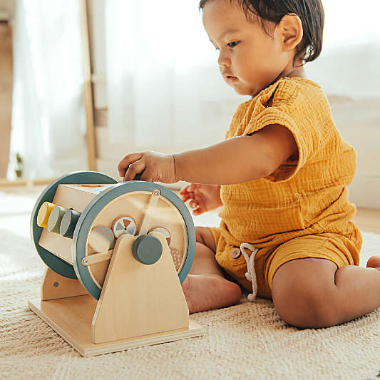 Wonder & Wise by Asweets Wooden Toddler Activity Roller Toy