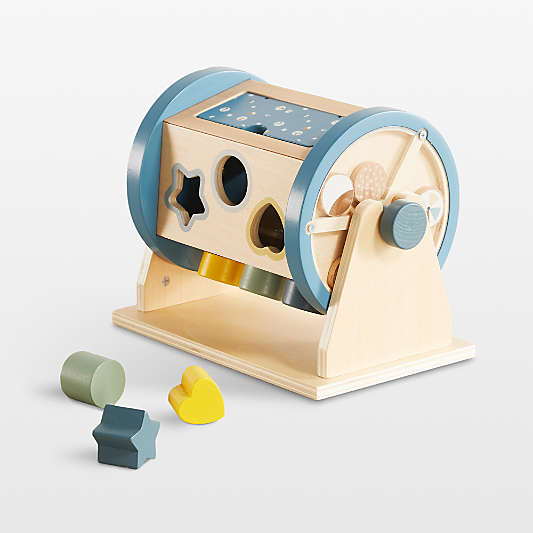 Wonder & Wise by Asweets Wooden Toddler Activity Roller Toy