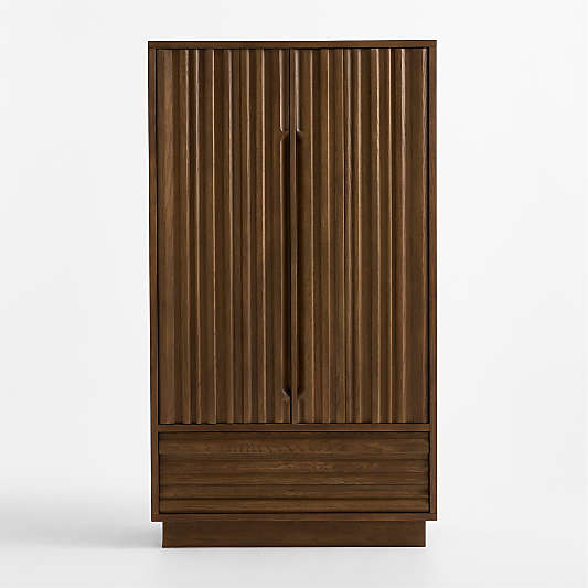Ada 40" Fumed Oak Closed Storage Cabinet