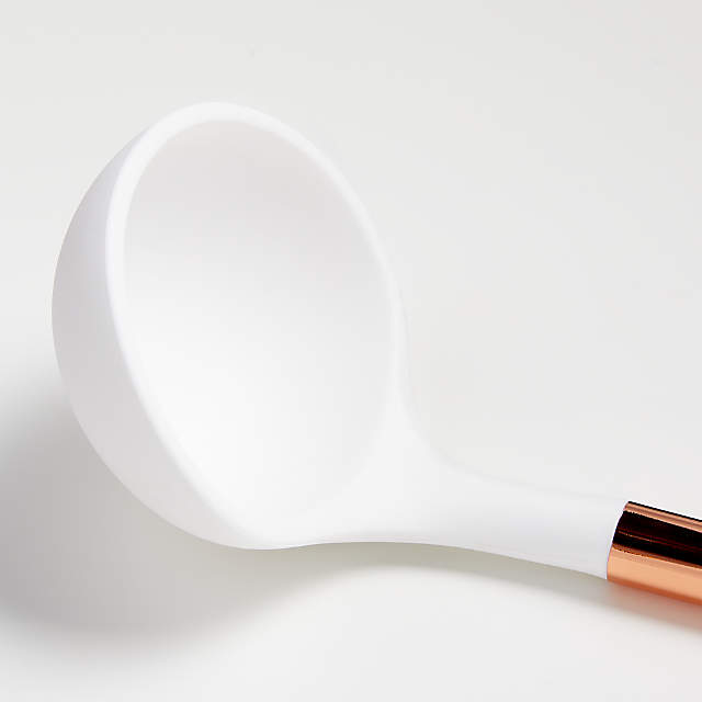 Crate & Barrel White Silicone Spoon