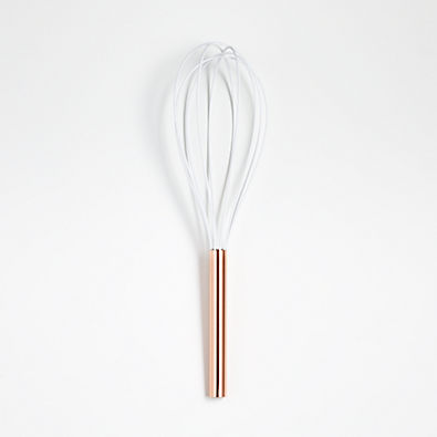 View Ada White Silicone Whisk with Copper Handle details