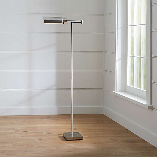 Adams Nickel Pharmacy Floor Lamp